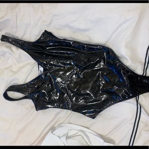 Tiger mist latex bodysuit